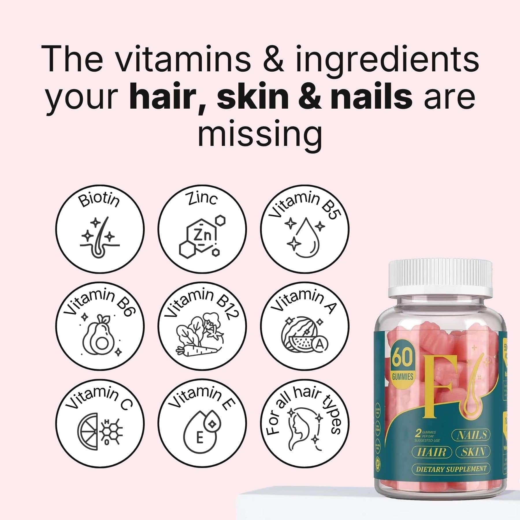 Luvia™ Hair, Skin & Nails Gummies